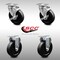 Service Caster 5 Inch SS Soft Rubber Wheel Top Plate Caster Set with 2 Brake 2 Rigid SCC SCC-SS20S514-SRS-TLB-2-R-2 - alternate 4